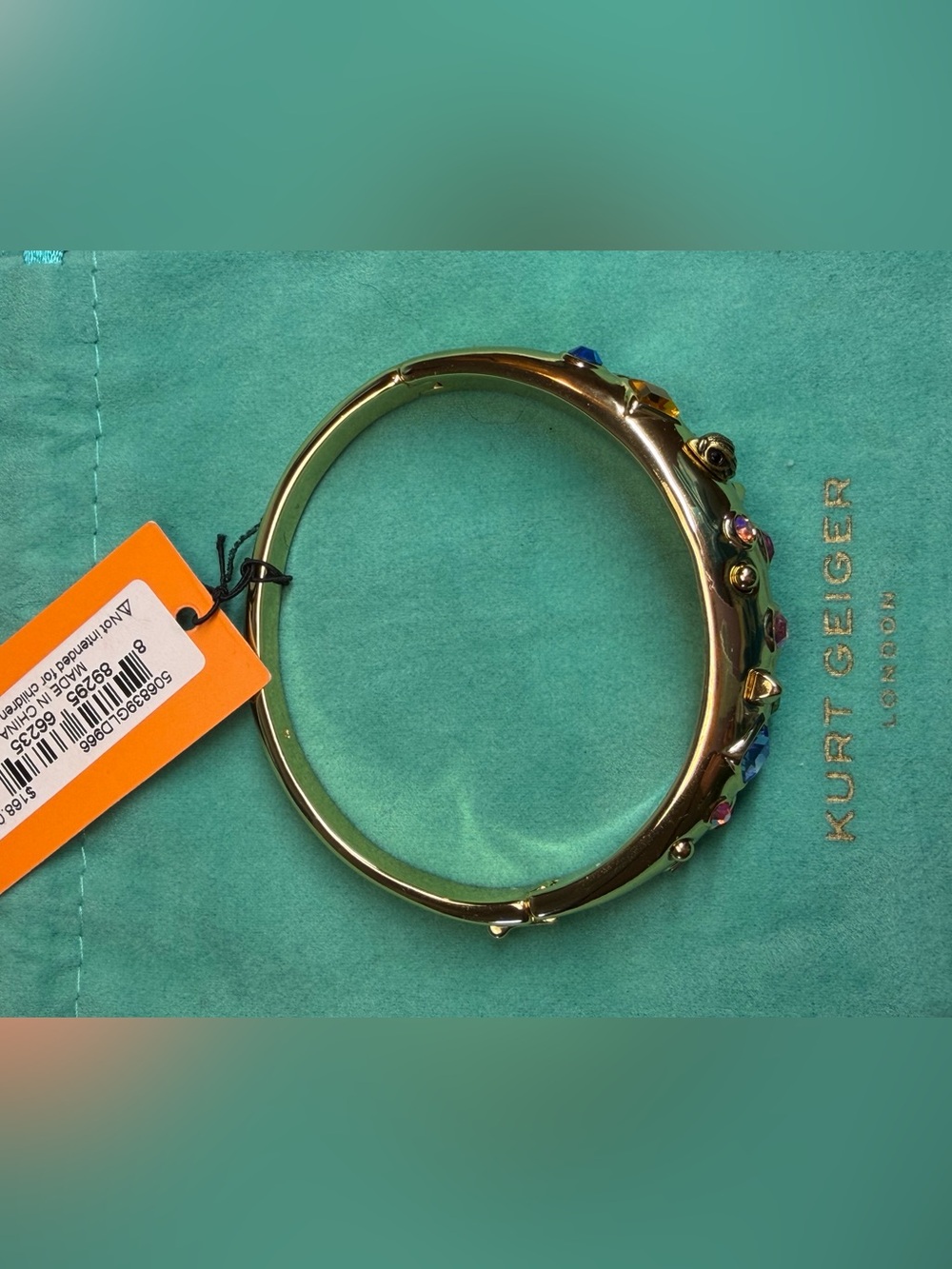 Kurt Geiger London Crystal Mix Bangle Bracelet NWT - Picture 3 of 6